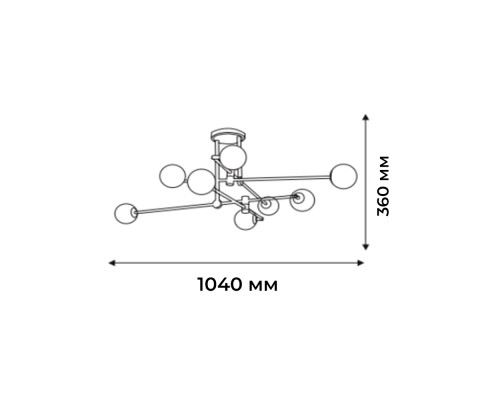 Світильник підвісний TORRENT-8 G9 чорний